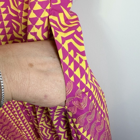 NWOT Anthropologie Kahindo Strapless Ruffled Pink & Yellow Maxi Dress Size Large - Picture 9 of 12